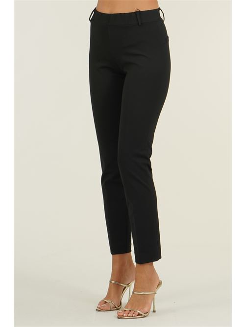 Pantalone in punto milano elastico Elmas Phil | 011183NERO